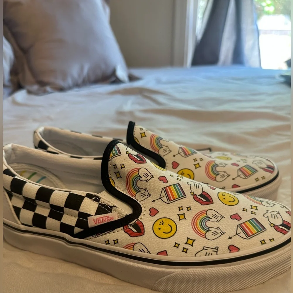 Vans Flour Shop Icon Checker Board Slip on‎ shoes Size 6.5 Women’s NWOB - Picture 4 of 12